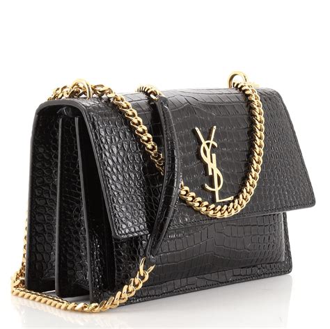 ysl sunset croco|st laurent sunset crossbody bag.